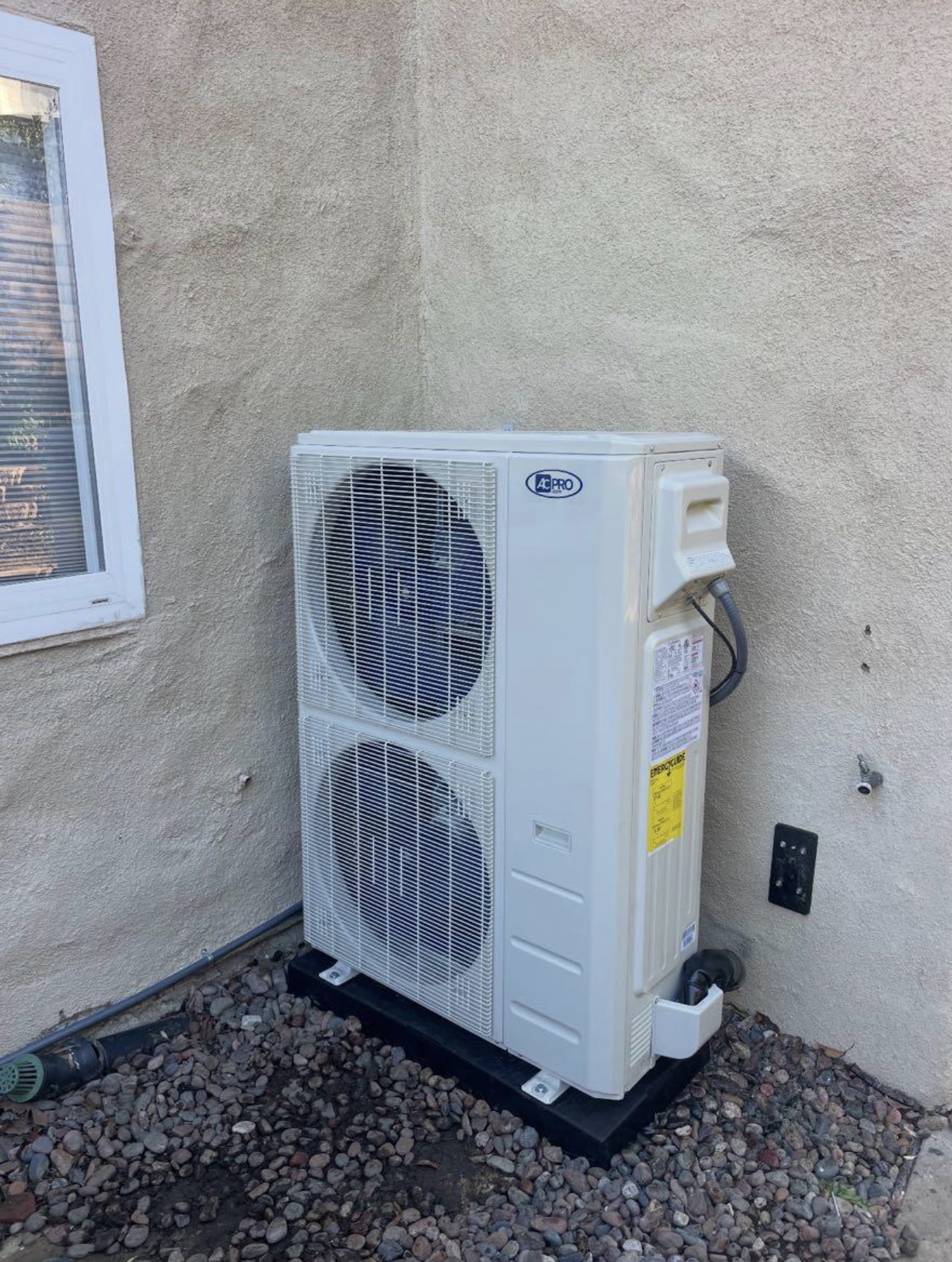 Completed high-capacity heat pump installation